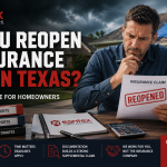 ¿Puede reabrir una reclamación de seguro en Texas? Homeowner de Houston revisando documentos de seguro después del daño de tormenta mientras explora opciones de reclamación suplementarias con los Ajustadores Públicos de Santex.